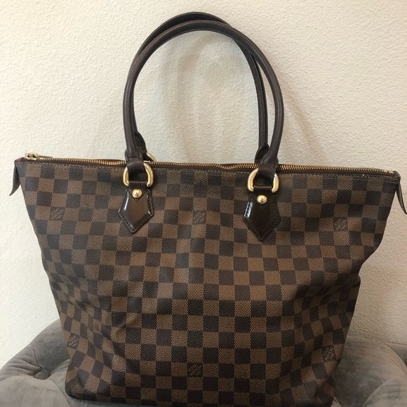 Louis Vuitton Dark Brown Checkered Tote - Picture 7 of 10